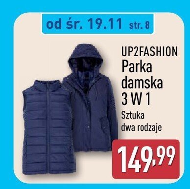 Parka damska  3w1 promocja w Aldi