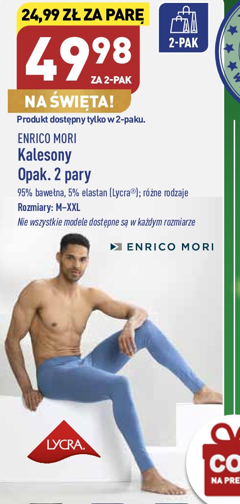 Kalesony męskie m-xl Enrico mori promocja