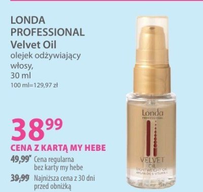 Olejek PROFESSIONAL Velvet Oil promocja w Hebe