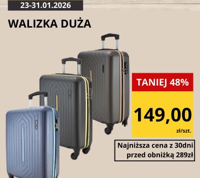 Walizka duża 28" 76x50x29 cm promocja w Supeco