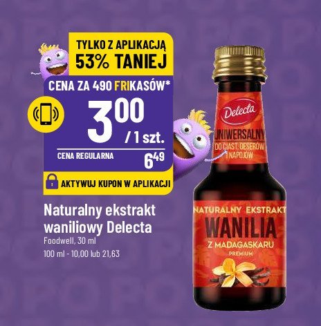 Naturalny aromat wanilia z madagaskaru premium Delecta promocja