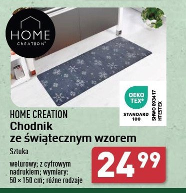 Chodnik ze świątecznym wzorem 50 x 150 cm Home creation promocja w Aldi