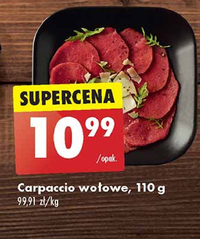 Carpaccio wołowe promocja