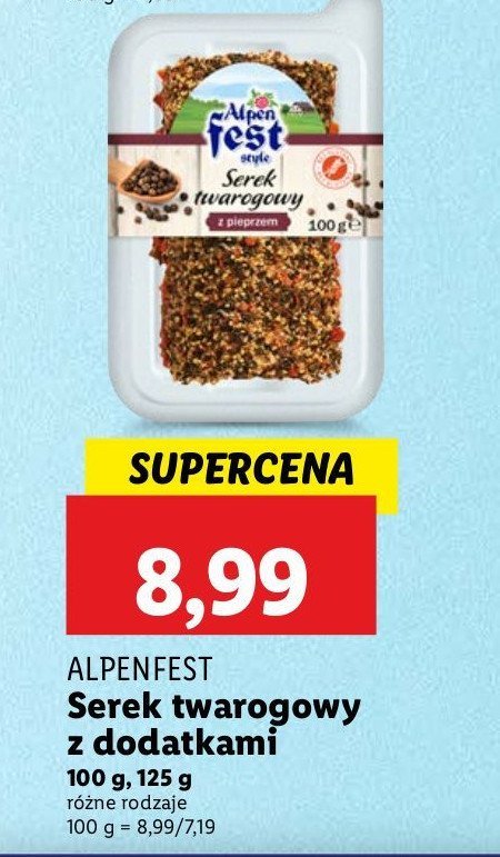 Serek twarogowy z pieprzem Alpen fest promocja