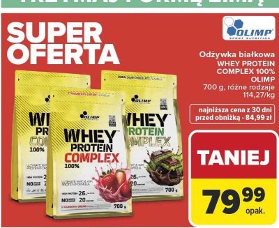 Odżywka białkowa WHEY PROTEIN COMPLEX 100%  promocja w Carrefour
