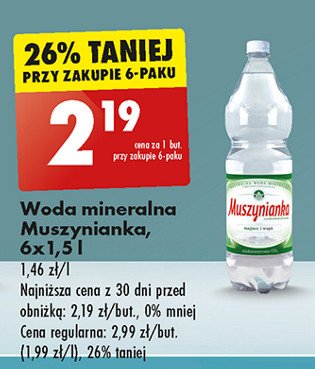 Woda lekko gazowana Muszynianka promocja