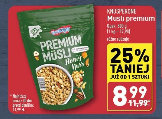 Musli miód i orzechy Knusperone promocja