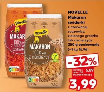 Makaron świderki z  ciecierzycy promocja w Kaufland