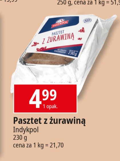 Pasztet z żurawina Indykpol promocja