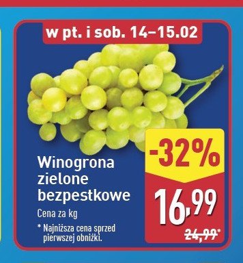 Winogrona zielone bezpestkowe promocja