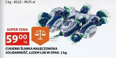 Cukierki Solidarność śliwka nałęczowska promocja