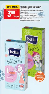 Wkładki Bella for teens promocja w POLOmarket