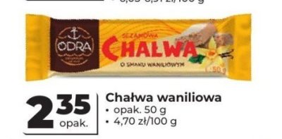 Chałwa waniliowa Odra promocja w Odido