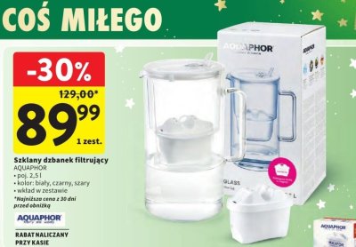 Szklany dzbanek filtrujący AQUAPHOR promocja w Intermarche