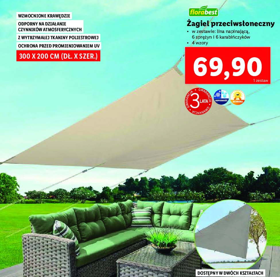 Żagiel przeciwsłoneczny Florabest promocja