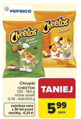 Chrupki Cheetos Green Onion promocja w Carrefour