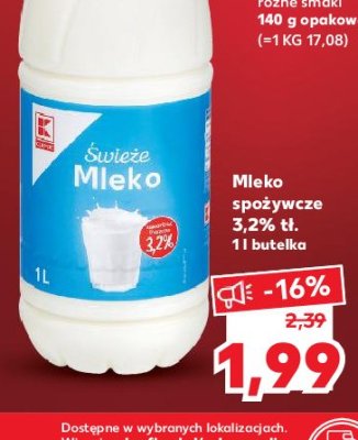 Mleko 3.2% K-classic promocja