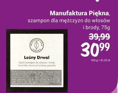 Szampon do włosów i brody leśny drwal Manufaktura piękna promocja