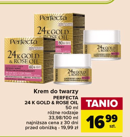 Rem do twarzy 80+ Perfecta 24k gold & rose oil promocja