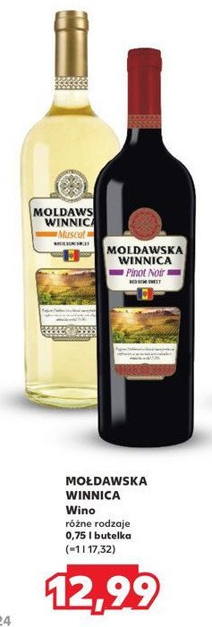 Wino MOŁDAWSKA WINNICA PINOT NOIR promocja