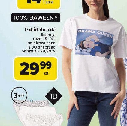 T-shirt damski śpiąca królewna s-xl promocja w Carrefour