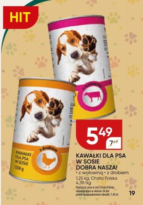 Kawałki dla psa w sosie Dobra Nasza! promocja w Chata Polska