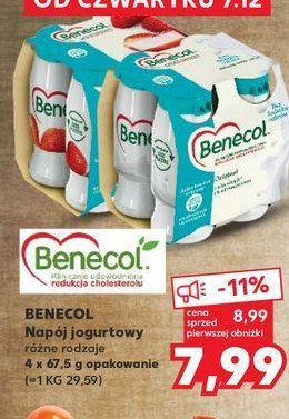 Jogurt pitny truskawkowy Benecol Benecol raisio promocja