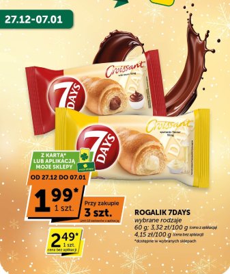 Rogalik 7DAYS Croissant z nadzieniem kakaowym promocja w Groszek