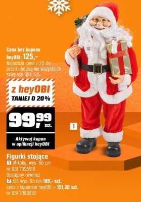 Figurki stojące - Mikołaj promocja w OBI