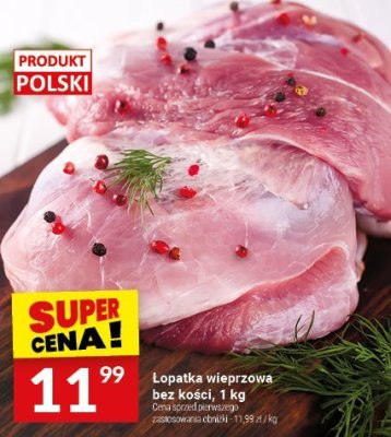 Łopatka wieprzowa bez kości, 1 kg promocja w Twój Market