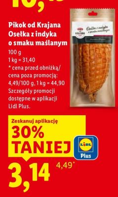 Osełka Pikok od Krajana Osełka z indyka o smaku maślanym 100g promocja w Lidl