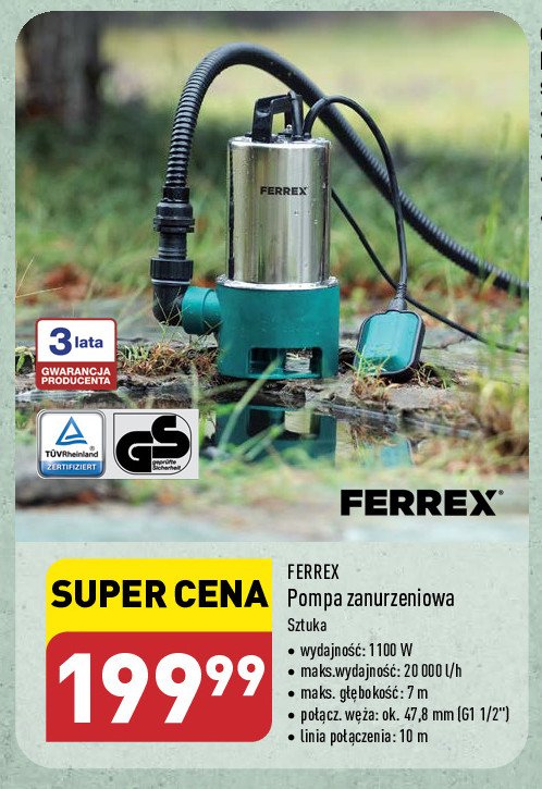 Pompa do brudnej wody 1100w Ferrex promocja