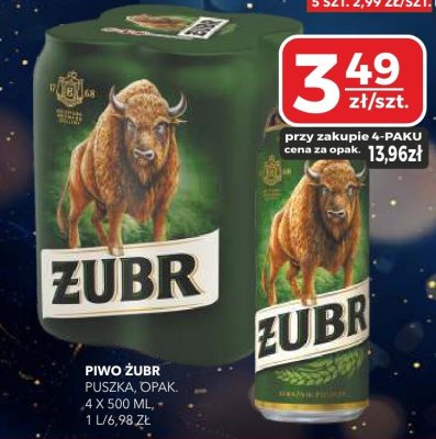 Piwo Żubr puszka promocja w Top Market
