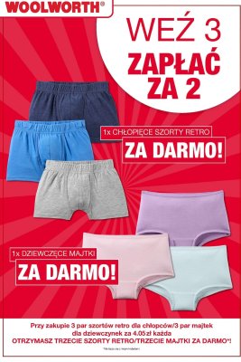 Szorty retro dla chłopców promocja w Woolworth