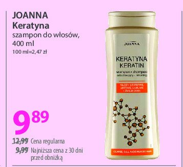 Szampon do włosów Joanna keratyna promocja w Hebe