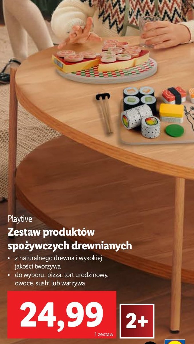 Drewniana zabawka - pizza Play tive promocja w Lidl