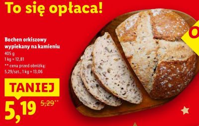 Bochenek orkiszowy wypiekany na kamieniu promocja w Lidl