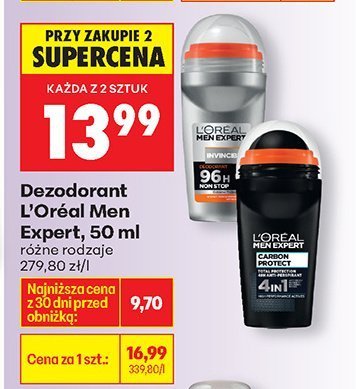 Dezodorant Men Expert, różne rodzaje promocja w Biedronka