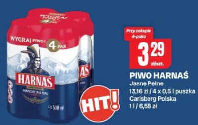 Piwo HARNAŚ Jasne Pełne promocja w Chorten