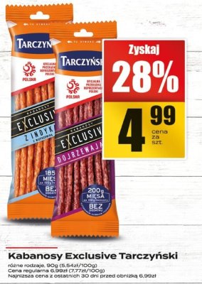 Kabanosy Exclusive Tarczyński promocja w Supeco