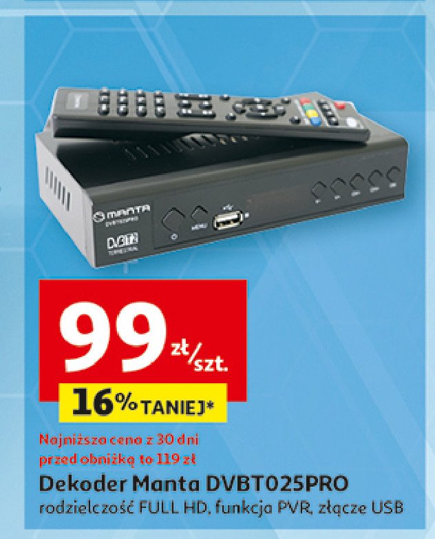 Dekoder dvbt025pro Manta promocja