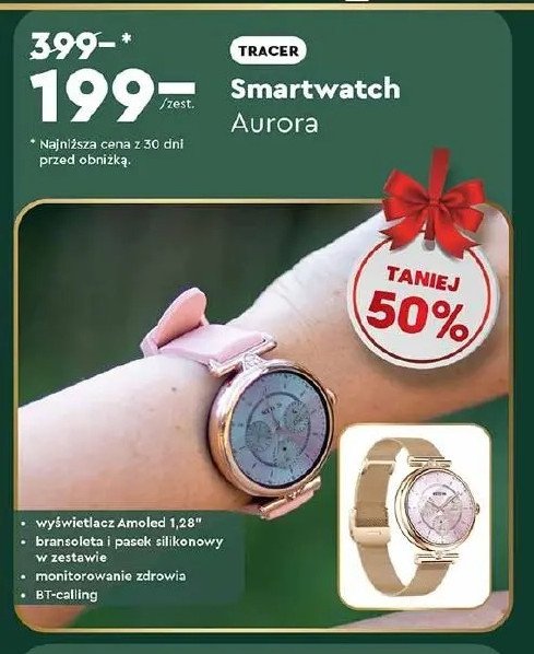 Smartwatch aurora Tracer promocja w Biedronka