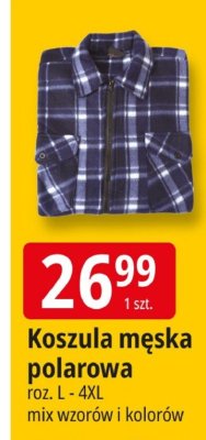 Koszula męska polarowa promocja w Leclerc