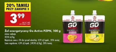 Żel energetyczny cytrynowy Go active promocja