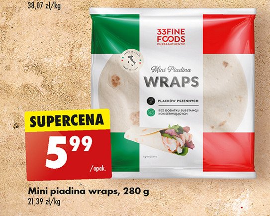 Mini piadina wraps 33 fine foods promocja
