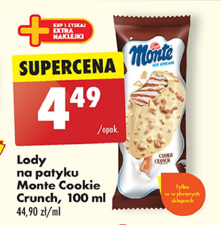 Lód cookie crunch Zott monte promocja