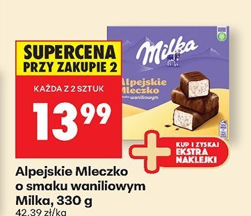 Alpejskie Mleczko o smaku waniliowym Milka, 330 g promocja w Biedronka
