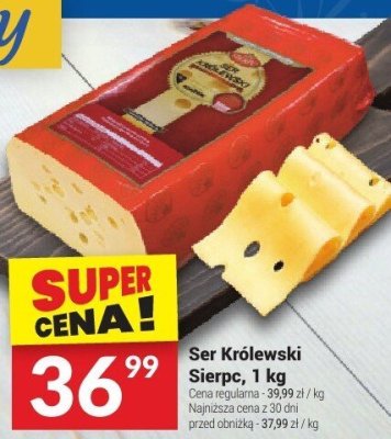 Ser Królewski Sierpc, 1 kg promocja w Twój Market