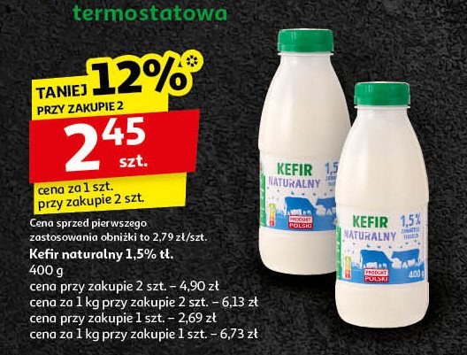 Kefir naturalny Auchan pewni dobrego promocja