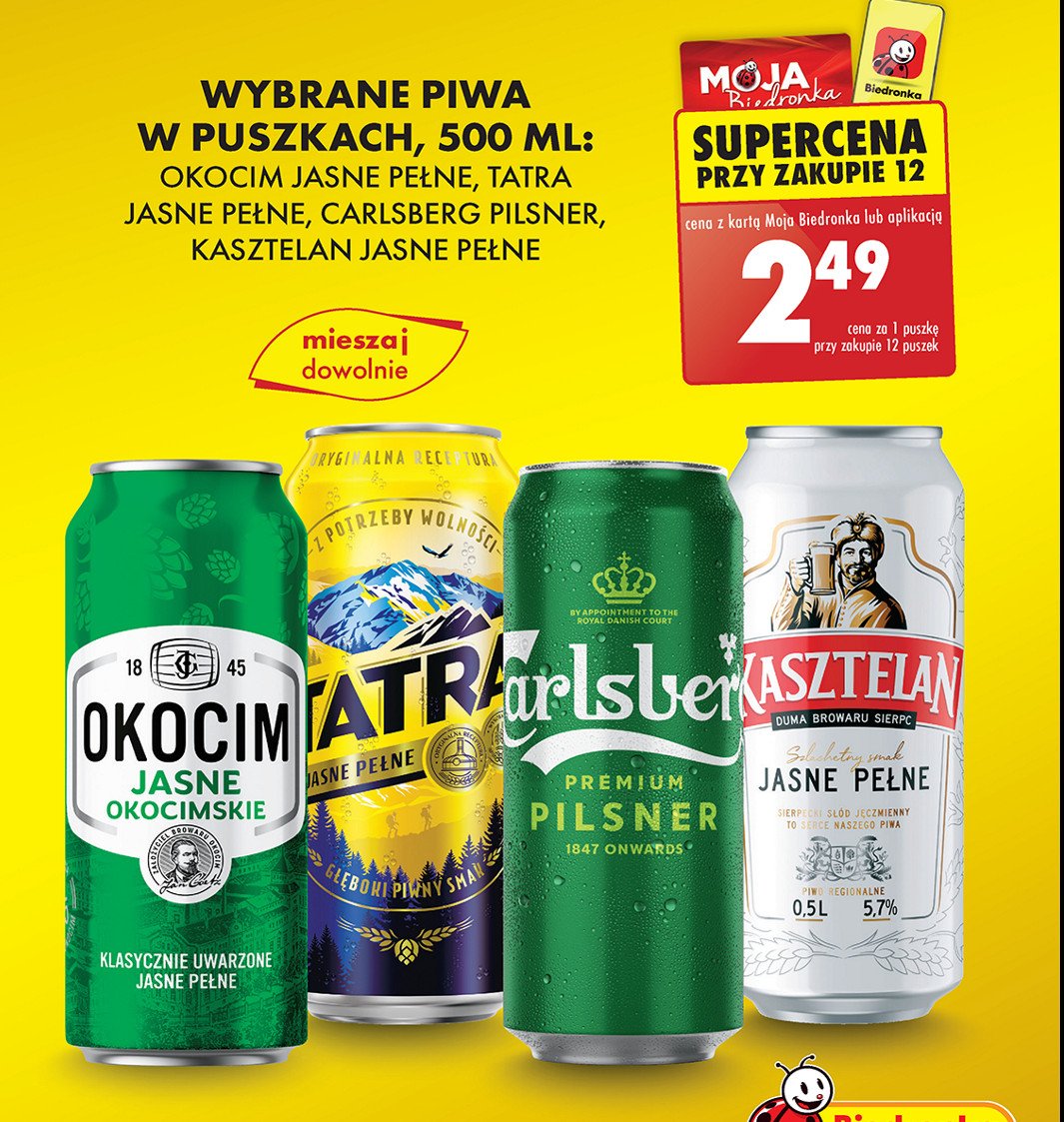 Piwo Okocim jasne okocimskie promocja w Biedronka